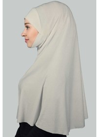 Resim Altobeh Hazır Türban Peçeli Pratik Eşarp Tesettür Nikaplı Hijab - Namaz Örtüsü Sufle 3xl - Koyu Krem Koyu Krem 