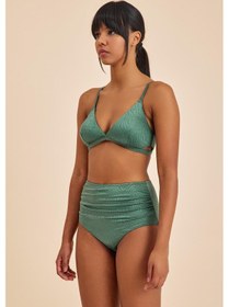 Resim Amarelle Bali Yeşil Yüksek Belli Toparlayıcı Bikini Alt Yeşil 
