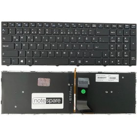 Resim Notespare Monster Uyumlu Abra A7 V9, A7 V9.2 Işıklı Klavye Siyah TR 