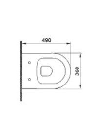 Resim Bocchi Asma Klozet Set Slim Kapak, Gömme Rezervuar, Kumanda Pane 