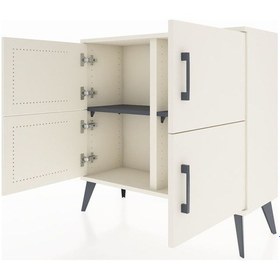 Resim Arges Şifonyer 2 Raflı 4 Kapaklı 88x30x80 Aytaşı-aytaşı/antrasit Aytaşı/antrasit 