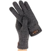 Resim Gri Erkek Kış Sıcak Tutmak Örme Kalınlaşmak Elastik Termal Açık Eldivenler Büyük Ter Emme Eldivenleri Gri 