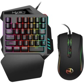 Resim FRY Hxsj V100+ A869 Gaming 7200 Dpı 7 Rgb Işıklı Oyuncu Klavye+Oyuncu MOUSE-(5775) 
