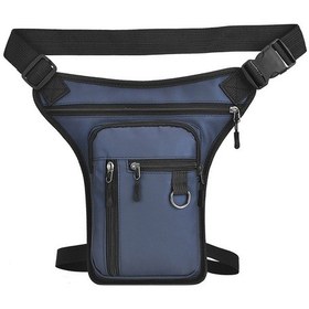 Resim Dofolink Erkekler İçin Motosiklet Askılı Çanta - Su Geçirmez Pu Deri - Tek Omuz/bel Kullanıma Uygun - Spor Ve Outdoor Etkinlikler İçin Mavi 
