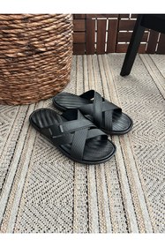 Resim Behtah Kundura Erkek 3'lü Paket Kaymaz Taban Esnek Airblow Banyo Balkon Plaj Havuz Terlik 