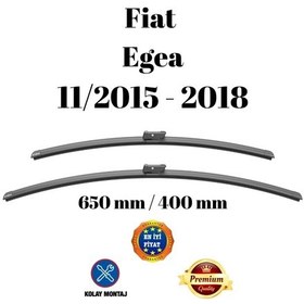 Resim Fiat Egea 2015 2016 2017 2018 Uyumlu Ön Cam Silecek Süpürgesi Takımı 650/400mm Silbak Sb2616c 