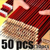 Resim 50'li Paket 10 Adet HB Kalemler ve Silgiler, Yazı, Çizim ve Sanat Malzemeleri İçin İdeal – Okul, Ofis ve Yaratıcı Kullanım İçin Mükemmel 