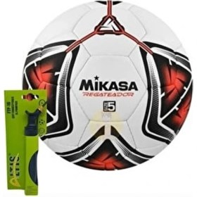 Resim Mikasa Regateador Futbol Topu Sentetik Deri Indoor Outdoor Kullanım 4-5 No Beyaz Kırmızı 