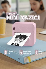 Resim EN SİGA Taşınabilir Ve Kablosuz Mini Yazıcı - Pembe 