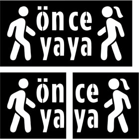 Resim Boyama Şablonu Önce Yaya Kompozit 100x200cm (İki Parça) 