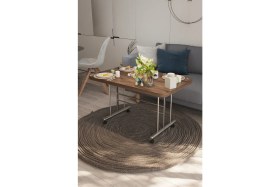 Resim Avenza Living tekerlekli Masa Orta Sehpa En 70 Boy 110 Yükseklik 58 Metal Ayaklı 