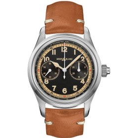 Resim Montblanc 1858 Monopusher Chronograph Erkek Kol Saat 125581 Altın - Mavi 