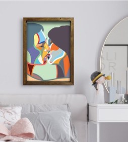 Resim Bk Gift Yatak Odası Konseptli Doğal Masif Ahşap Çerçeveli Tablo-2 (551112844) 