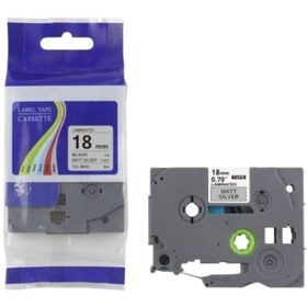 Resim Brother Tonersepeti Brother TZe-M941 18mm Mat Gümüş üzerine Siyah Laminasyonlu Muadil Etiket 
