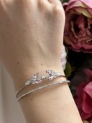 Resim Pembe Kelebek Detay Ayarlanabilir Bileklik 