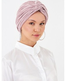Resim Hürrem Bone Gül Kurusu Çapraz Büzgülü Tesettür Bone Fukuro Piliseli 2512 18 Gül Kurusu 