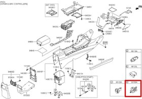 Resim Kia Ceed El Fren Düğmesi Orjinal | 93766A2000Wk 