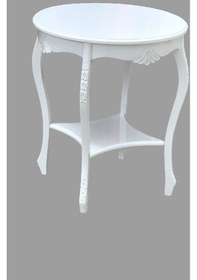 Resim Fiskos 4Ayak Oymalı Model Parlak Ihlamur ağacı ayak Parlak Beyaz MDF tabla Kutuda sevk EL Yapım 