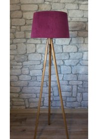 Resim Lambada 3 Ayakl Iahşap Lambader,Abajur,Köşe Lambası 