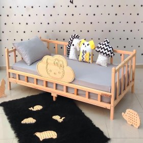 Resim MiniWood Montessori Yatak 90X190 Kity Çocuk ve Bebek Karyola 