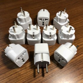 Resim Kelepir Fırsatlar 10 Adet Üniversal Çevirici Amerikan Ingiliz Fiş Dönüştürücü Türk Tipe Çeviren Adaptör Topraklı Model 