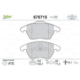Resim Vw Jetta 4 On Fren Balatasi 1.6 Tdi 2011-2015 Valeo 670715 