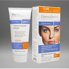 Resim Dermaderm Bitkisel Cilt Beyazlatıcı SPF 50+ Gündüz Leke Bakım Kremi 100 G 