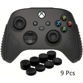 Resim Cloud011 Xbox Series X Silikon Kılıf 9 Parça Siyah Hafif Anti Kaygan 