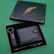 Resim River World Anahtarlık Kutulu Siyah Tükenmez Kalem Ve Cüzdan Seti Çok Renkli 