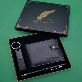 Resim River World Anahtarlık Kutulu Siyah Tükenmez Kalem Ve Cüzdan Seti Çok Renkli 