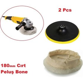 Resim 180mm Cırt Taban Peluş Bone Pasta Cila Seti Oto Araç Kaporta Boya N11.195 