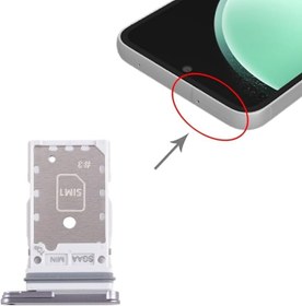 Resim Samsung S23 Fe Uyumlu Sim Tepsisi Sim Kart Yuvası Siyah - Gri 