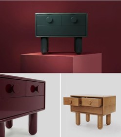 Resim Victor Komodin Yatak Odası Bordo 