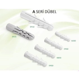 Resim Plastik Dübel - Plastic Anchor 6x30 MM - A Seri 50'li 