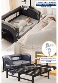 Resim Prego Dubai 10 in1 Anne Yanı Park Yatak Oyun Parkı Sallanır Beşik Yana Açılır Kolay Katlanır +yatak Hediye 