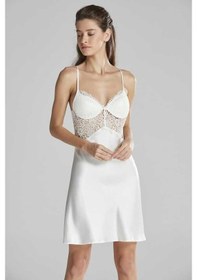 Resim Pierre Cardin 6'lı Ekru Kaplı Midi Gecelik Sabahlık Set 6625 Ekru 