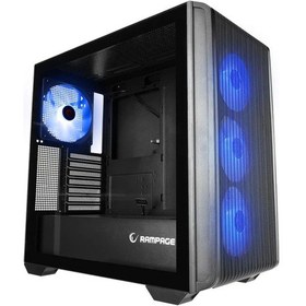 Resim Rampage Craft Temperli Cam+mesh Siyah Argb Fan+type-c Atx Mid-t Gamıng Kasa 