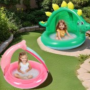 Resim Dinozor ve Denizkızı Çocukları İçin Şişme Havuz, Güneşlikli - PVC, Gençler İçin Çift Renkli Tasarım, Güneşlik ve Oyun Oyuncakları Dahil, Açık Hava Yaz Eğlencesi, Plaj, Bahçe ve Arka Bahçe Oyun Zamanı İçin Mükemmel, Bahçe Havuzu Aksesuarı | Dinozor Temalı | Renkli Çocuk Havuzu, Şişme Havuz Oyuncakları 