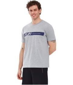 Resim Skechers Erkek Gri Tshirt S241009-036 GRI MELANJ 