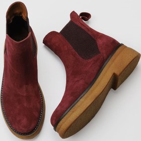 Resim Bueno Shoes Bordo Süet Kadın Düz Bot 01wv0214 