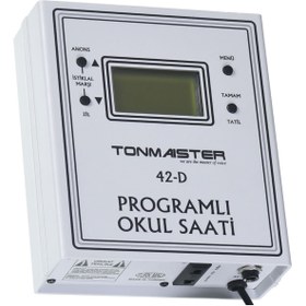 Resim Tonmaister Akıllı Usb Li Duvar Tipi Okul Zil Saati Tm-42 D 