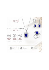 Resim Servi 925 Ayar Gümüş Radiant Baget Set-33 