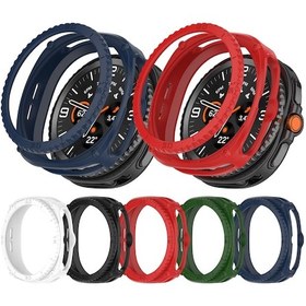 Resim Samsung Galaxy Uyumlu Watch8 İçin 40mm İçi Boş Dijital Zırh Tpu İzle Koruyucu Kapak Kırmızı 