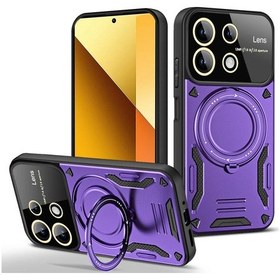 Resim Xiaomi Redmi Note 13 Pro 4g Kılıf Magsafe Halkalı Gold Detaylı 