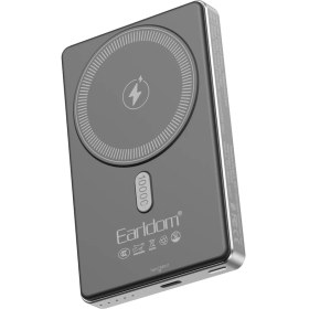 Resim Earldom PD49 10.000 Mah 15W Kablosuz Şarj ve 20W Type-C Çıkışlı Pd Hızlı Şarj Powerbank - Siyah 