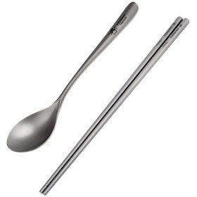 Resim Yaozixa Titanyum Çamaşırlık Takımı - 233mm Çatal Ve 185x38mm Kaşık, Toplam Ağırlık 46g Çok Renkli 