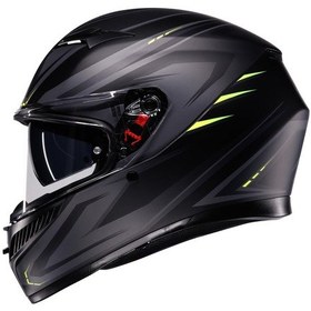 Resim Agv K3 Mplk Syth Kapalı Kask Mat Siyah Sarı 