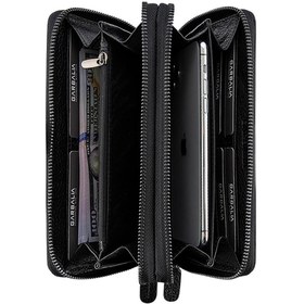 Resim Garbalia Orleans Hakiki Deri Telefon Bölmeli El Çantası Cüzdan Kartlık 