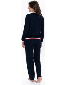 Resim U.S. Polo Assn. U.s Polo Assn. 20110 Kadın Uzun Kollu Bisiklet Yaka Rahat Ev Giyim-lacivert Lacivert 
