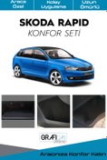 Resim GRAFİCAR Skoda Rapid Sedan/hb Konfor Seti-iç Trim Kumaş Kadife Kaplama-ses Izolasyon Amaçlı Ürün 